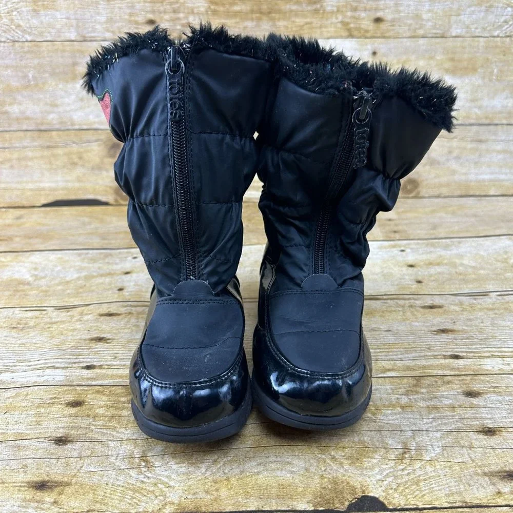 Totes Winter Snow Boots Size 11 Girls Kids Toddler Hearts